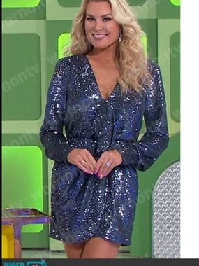 cinq a sept Navy Sequin V-Neck Mini Dress w/ original Tag @$495!!